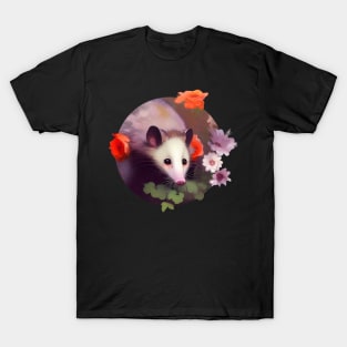 Opossum and flowers T-Shirt